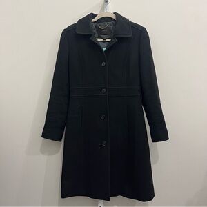 J. Crew Black Double Cloth Coat